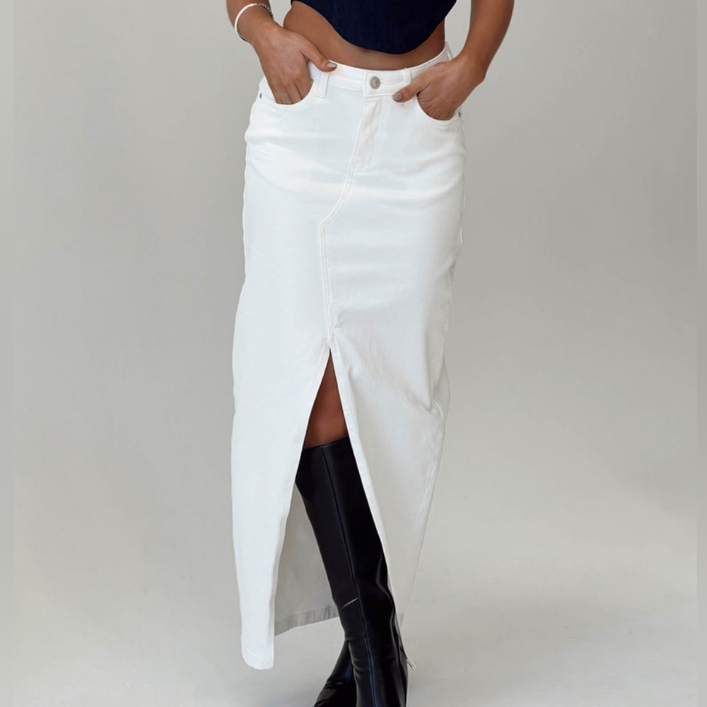 Princess Polly Denim Maxi Skirt